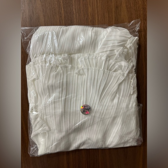 Embrace Your Beauty Ivory Pleated Long Sleeve Skort Romper - Picture 8 of 12